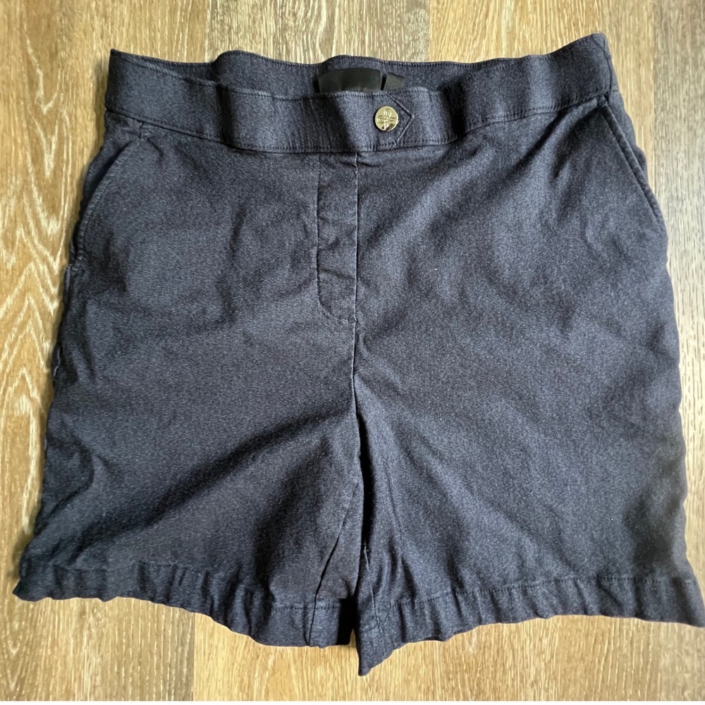 Rafaella Shorts Womens 14 Navy Blue Pull On Stretch Comfort Pockets Casual